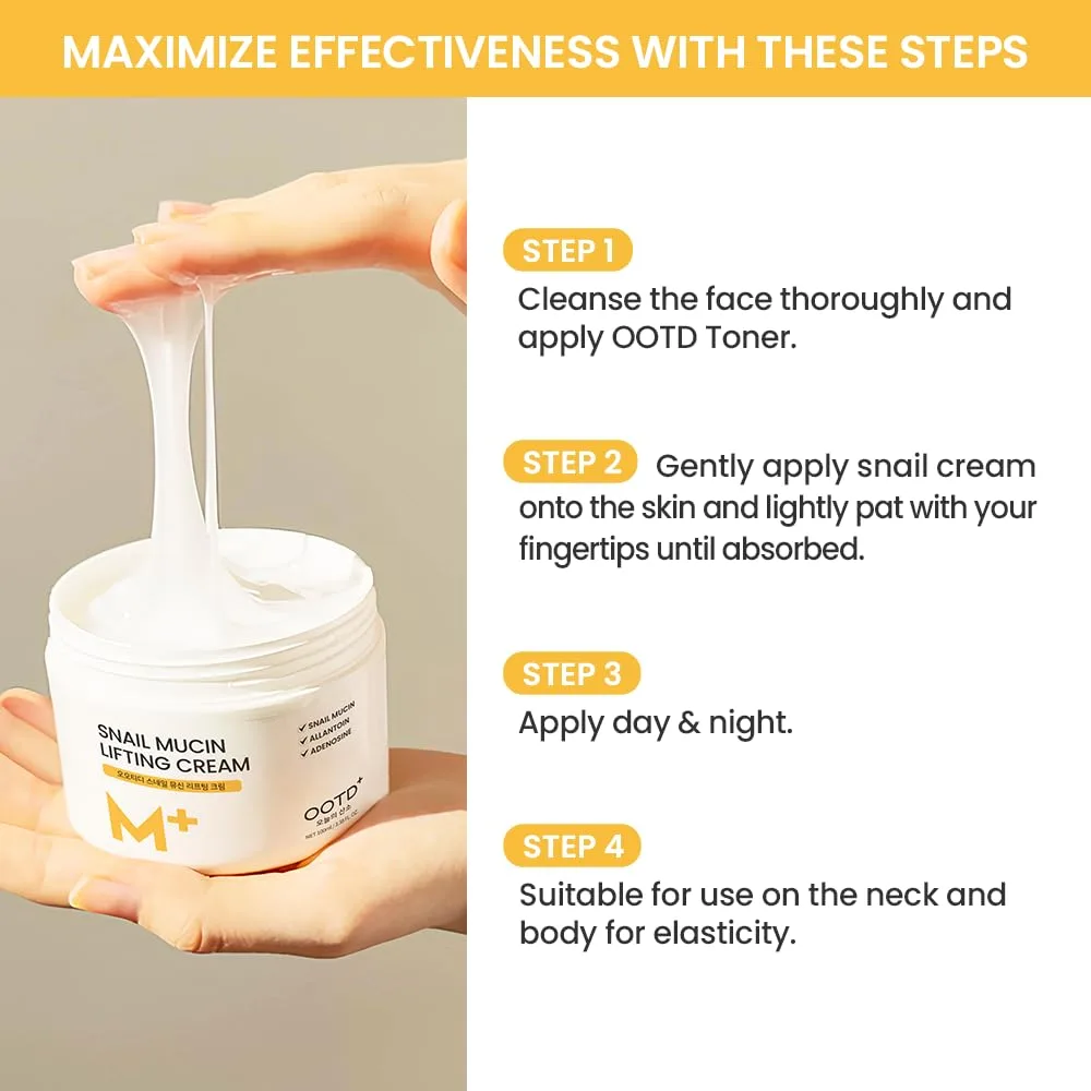 OOTD Snail Mucin Lifting Cream 100ml 7