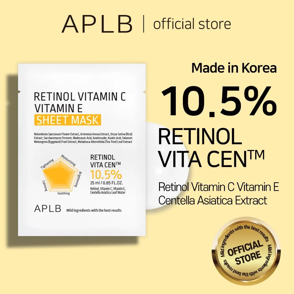 APLB RETINOL VITAMIN C VITAMIN E SHEET MASK 25ml 1ea 2