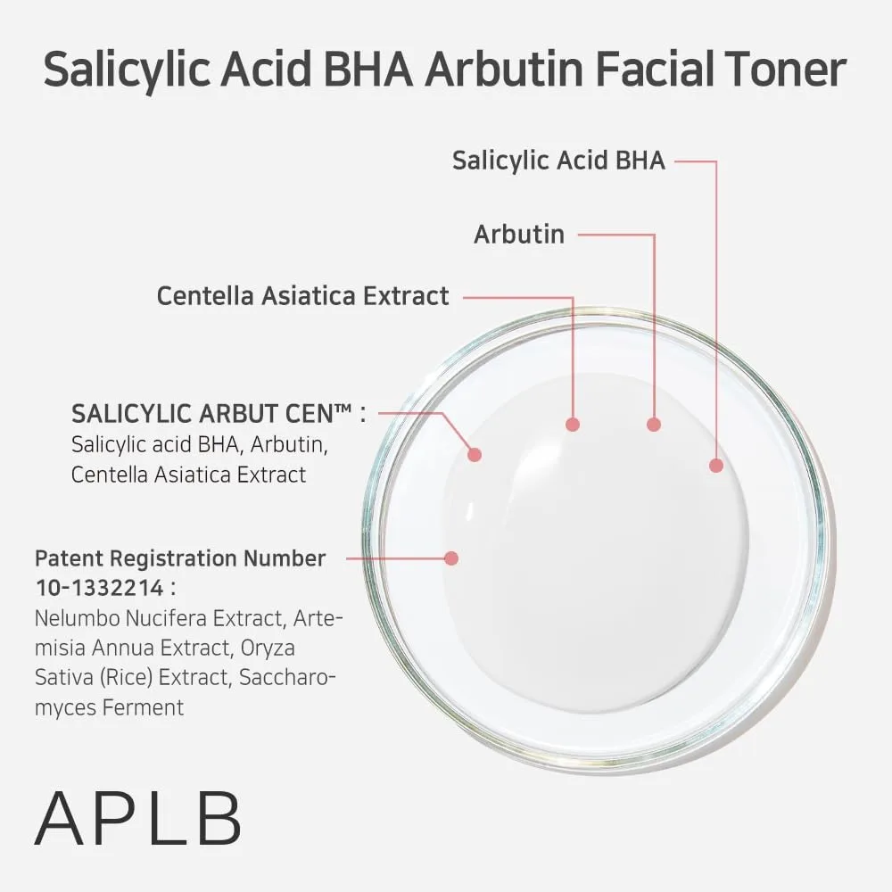 APLB Salicylic Acid BHA Arbutin Facial Toner 160ml 4