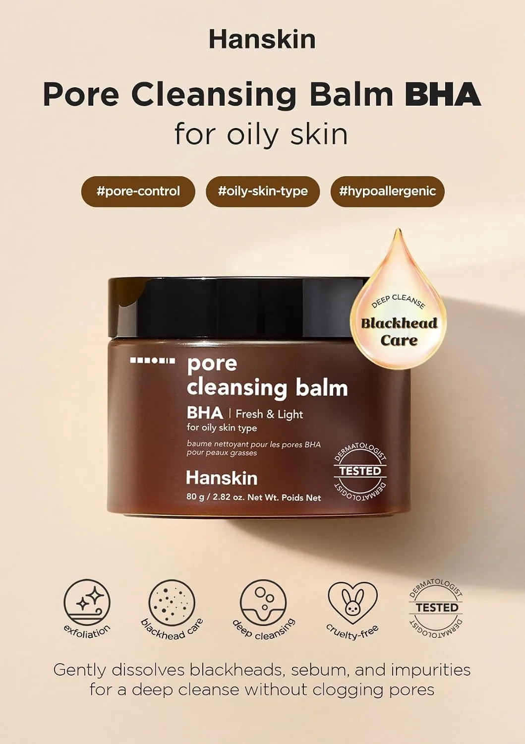 Hanskin Pore Cleansing Balm BHA 80 g 2