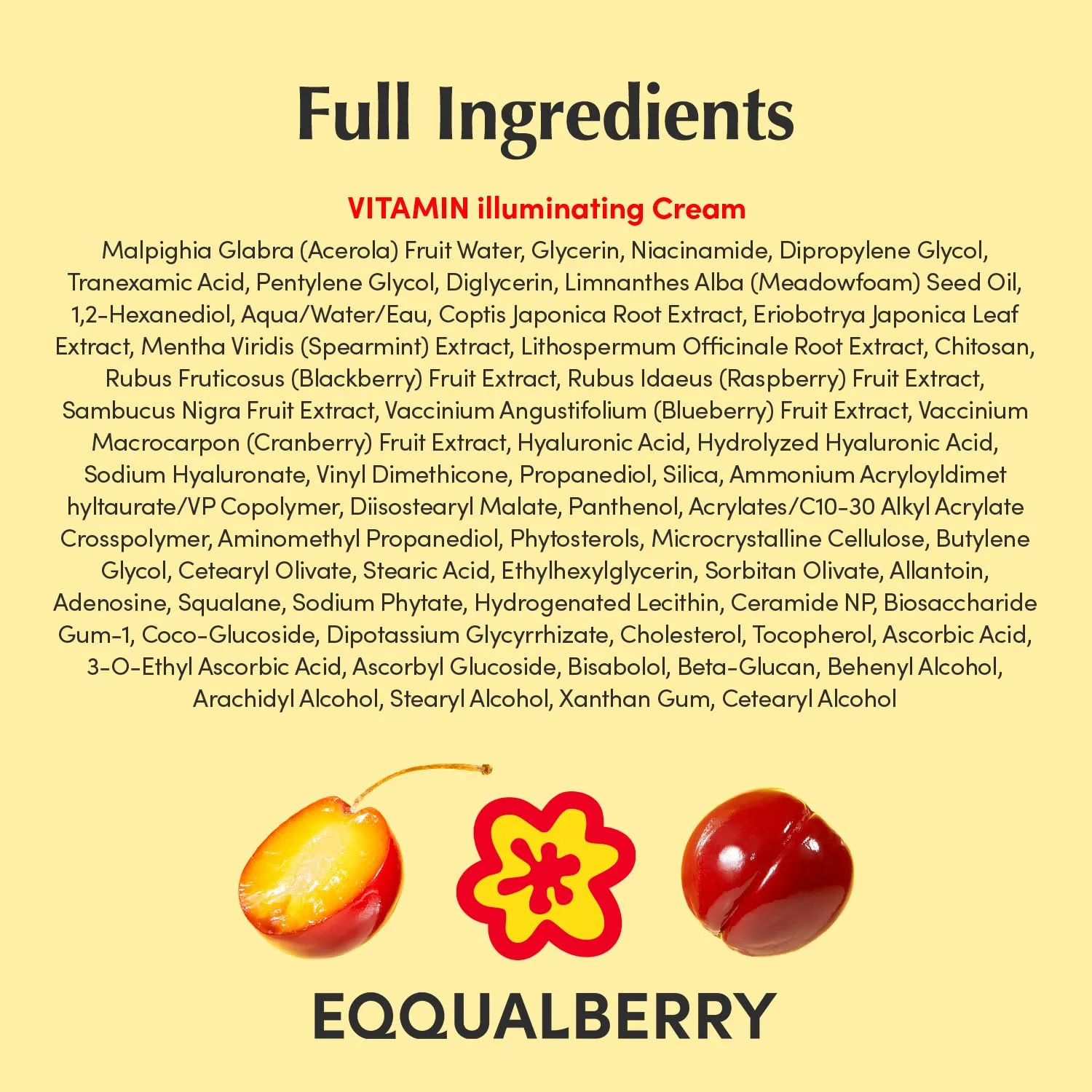 EQQUALBERRY VITAMIN ILLUMINATING CREAM 50ml 9