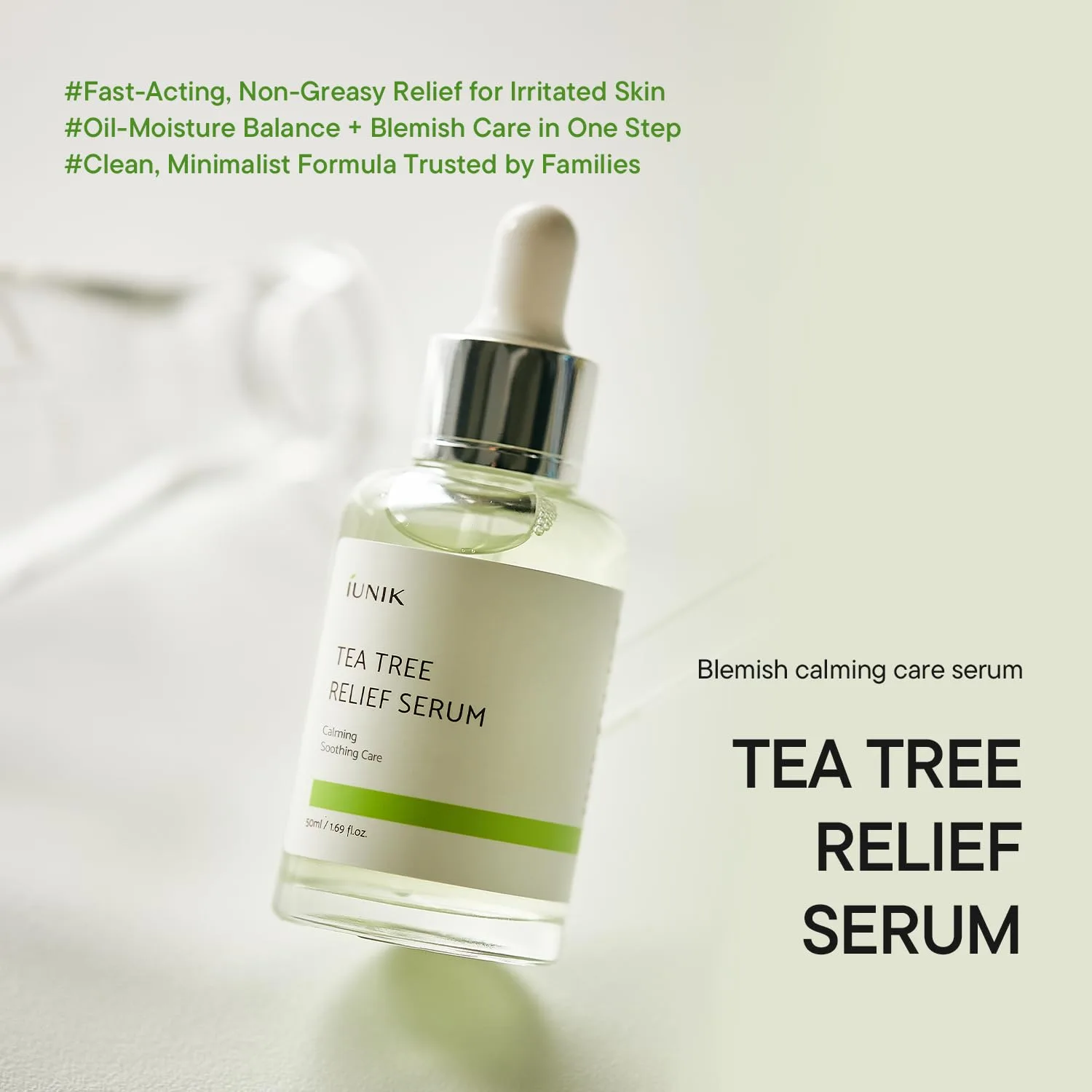iUNIK Tea Tree Relief Serum 50ml (22AD) 6